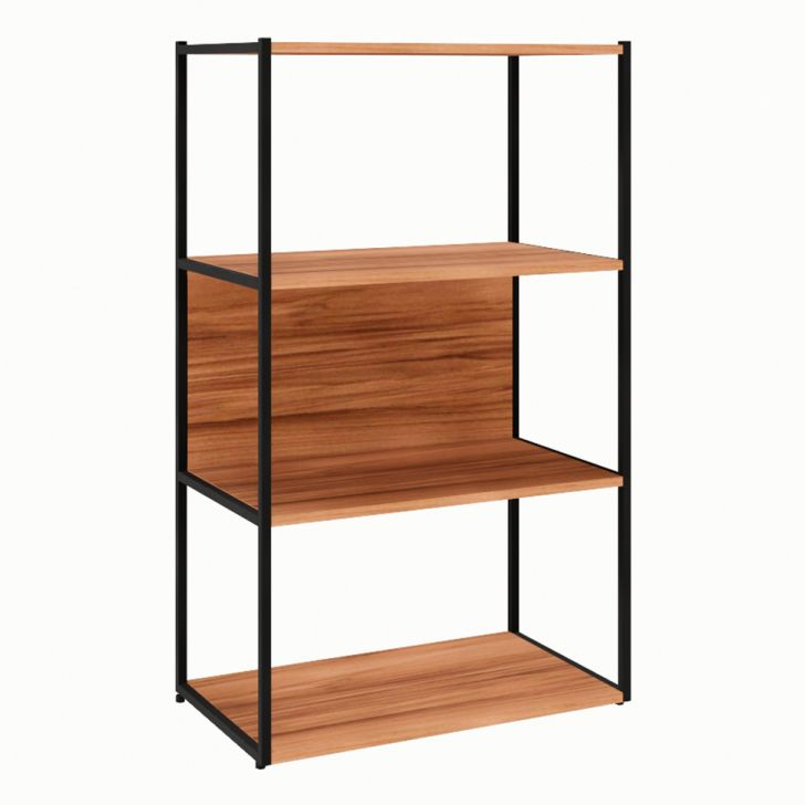 Estante Shelf Nogal Sevilha E Preta 105 Cm Estante Shelf Nogal Sevilha E Preta 105 Cm