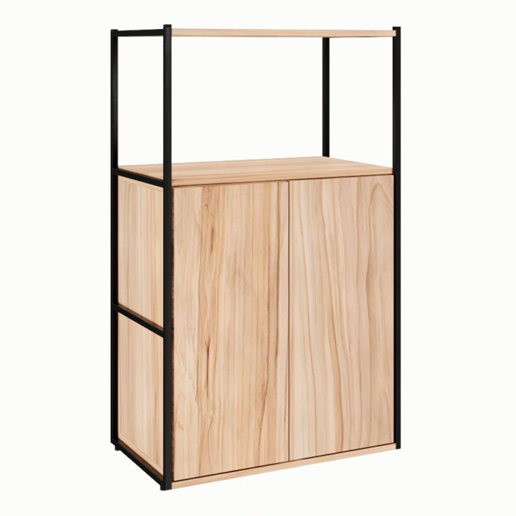 Estante Shelf 2 Pt Calvi E Preta 105 Cm Estante Shelf 2 Pt Calvi E Preta 105 Cm