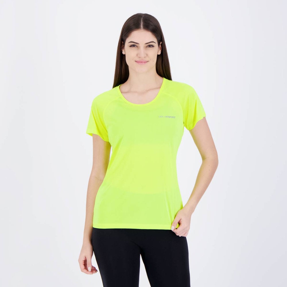 Camiseta Olympikus Runner 2.0 Feminina Amarelo Neon