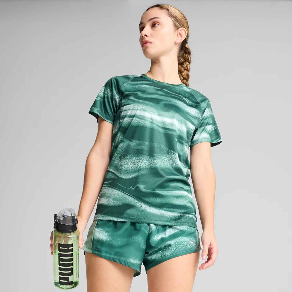 Camiseta Puma W Run Velocity AOP Feminina Verde