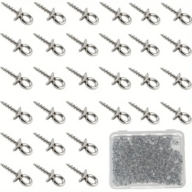 100pcs 10x4mm Stainless Steel Tone Screw Eye Pin Bails Top Drilled Beads End Caps Pendant DIY Charms Connectors Jewelry 100pcs 10x4mm Stainless Steel Tone Screw Eye Pin Bails Top Drilled Beads End Caps Pendant DIY Charms Connectors Jewelry