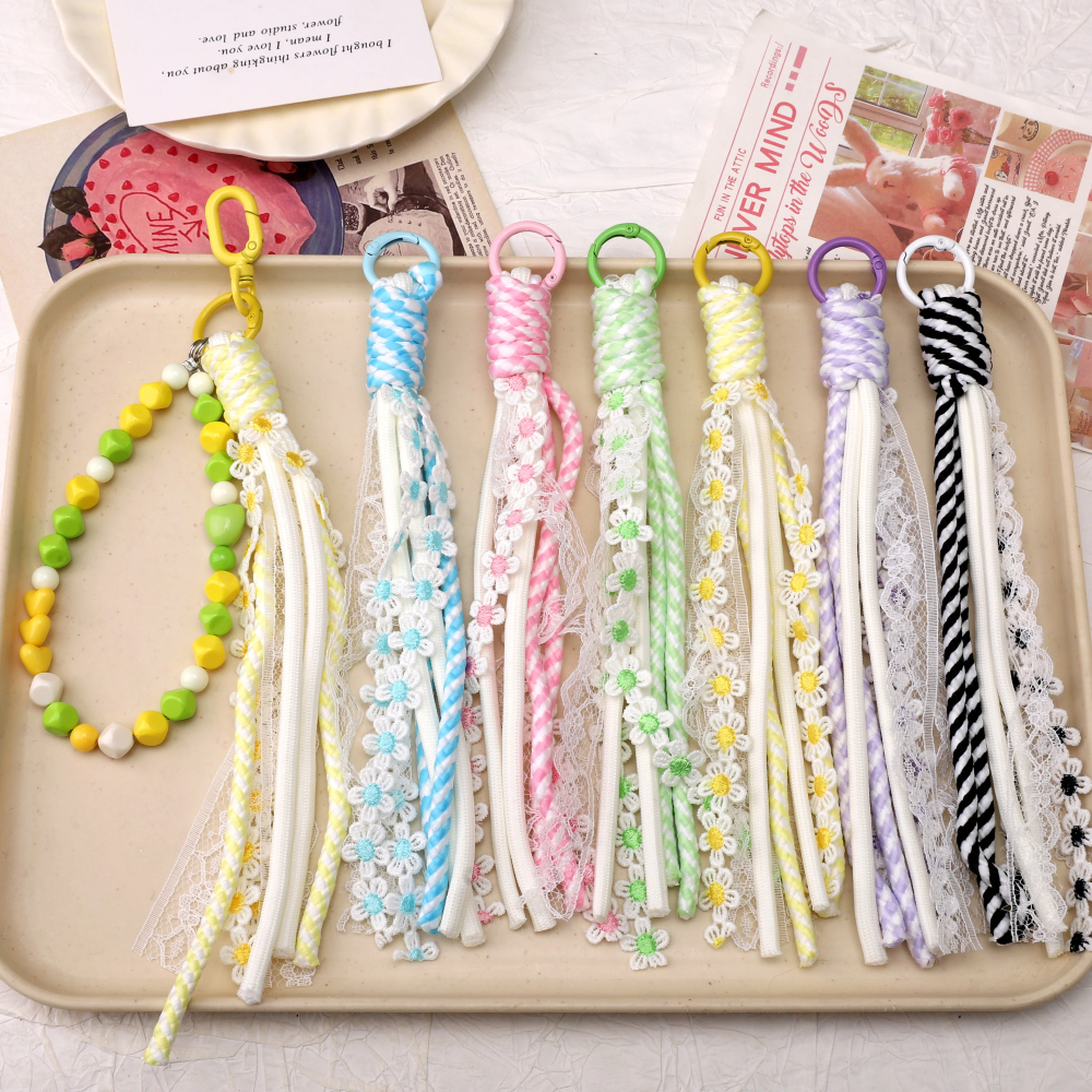 1pc Alloy Keyrings And Polyester Lace Floral Pendant For DIY Handmade Making Keychain Phone Chain Accessories Unique Gifts 1pc Alloy Keyrings And Polyester Lace Floral Pendant For DIY Handmade Making Keychain Phone Chain Accessories Unique Gifts