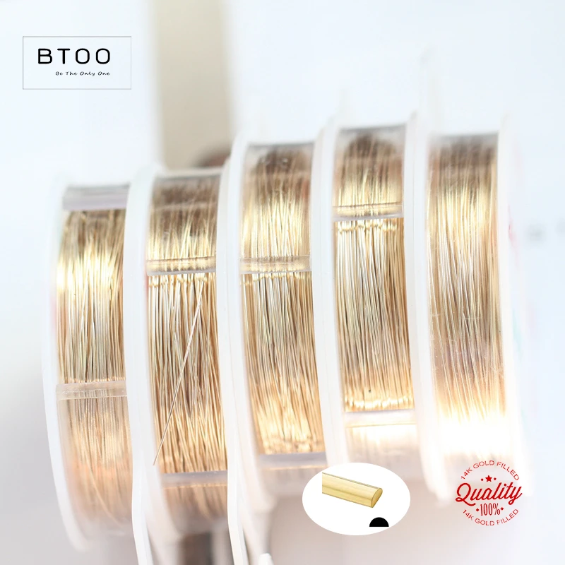 14K Gold Filled Half Round Wire One Meter Half Hard Gold Filled Beading Wire Handmade DIY Jewelry Making Findings Accessories 14K Gold Filled Half Round Wire One Meter Half Hard Gold Filled Beading Wire Handmade DIY Jewelry Making Findings Accessories