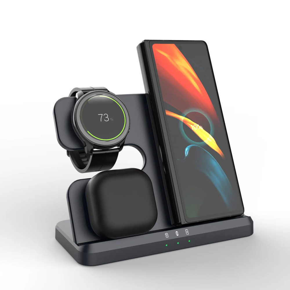 Wireless Charger 3 In 1 Stand Dock For Samsung Galaxy S24 S23 S22 Buds 2/3 Pro Galaxy watch 7 6 Induction Fast Charging Station Wireless Charger 3 In 1 Stand Dock For Samsung Galaxy S24 S23 S22 Buds 2/3 Pro Galaxy watch 7 6 Induction Fast Charging Station