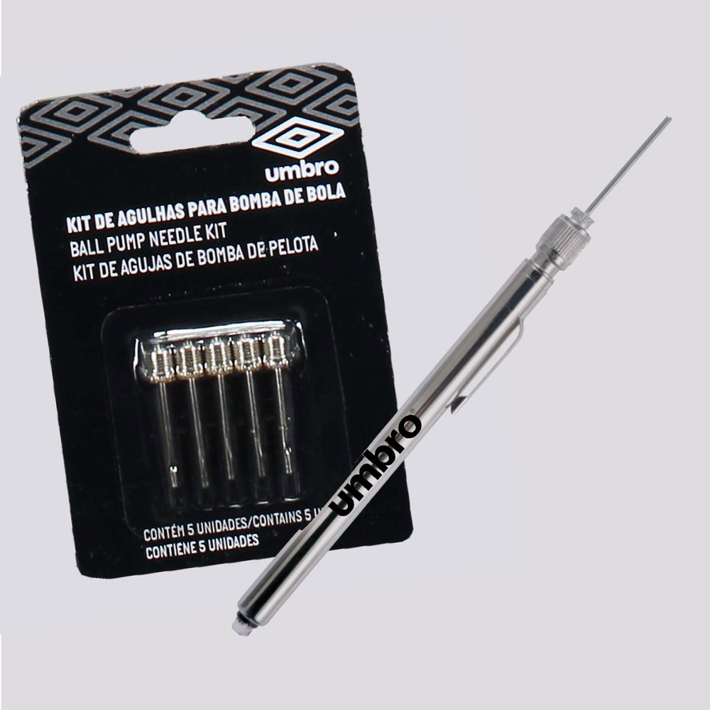 Kit Umbro Calibrador Caneta + Agulhas para Bomba de Ar Kit Umbro Calibrador Caneta + Agulhas para Bomba de Ar