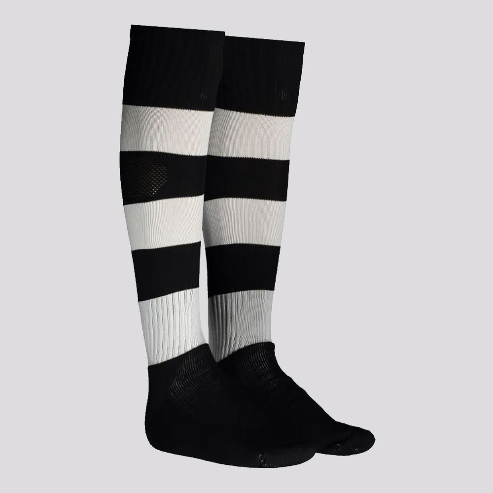 Meião Kanxa Profissional Listrado Preto e Branco Meião Kanxa Profissional Listrado Preto e Branco