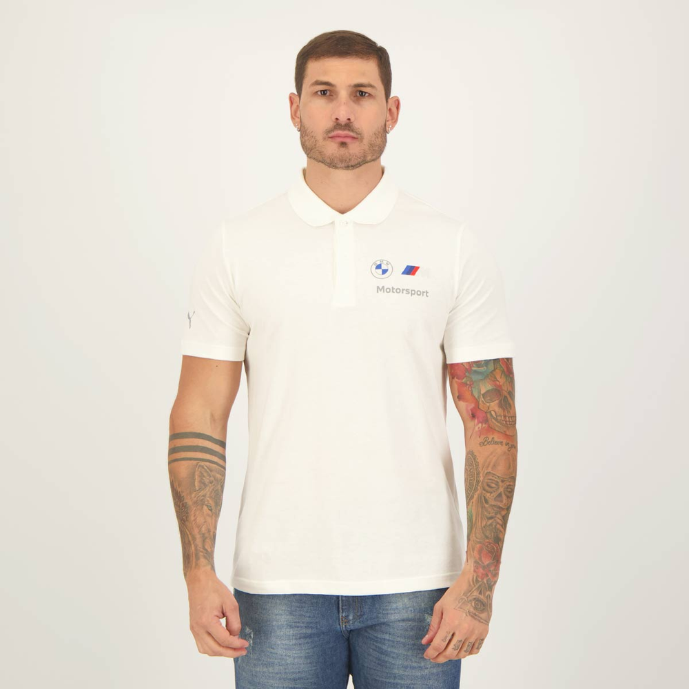 Polo Puma BMW Motorsport ESS Logo Branca Polo Puma BMW Motorsport ESS Logo Branca