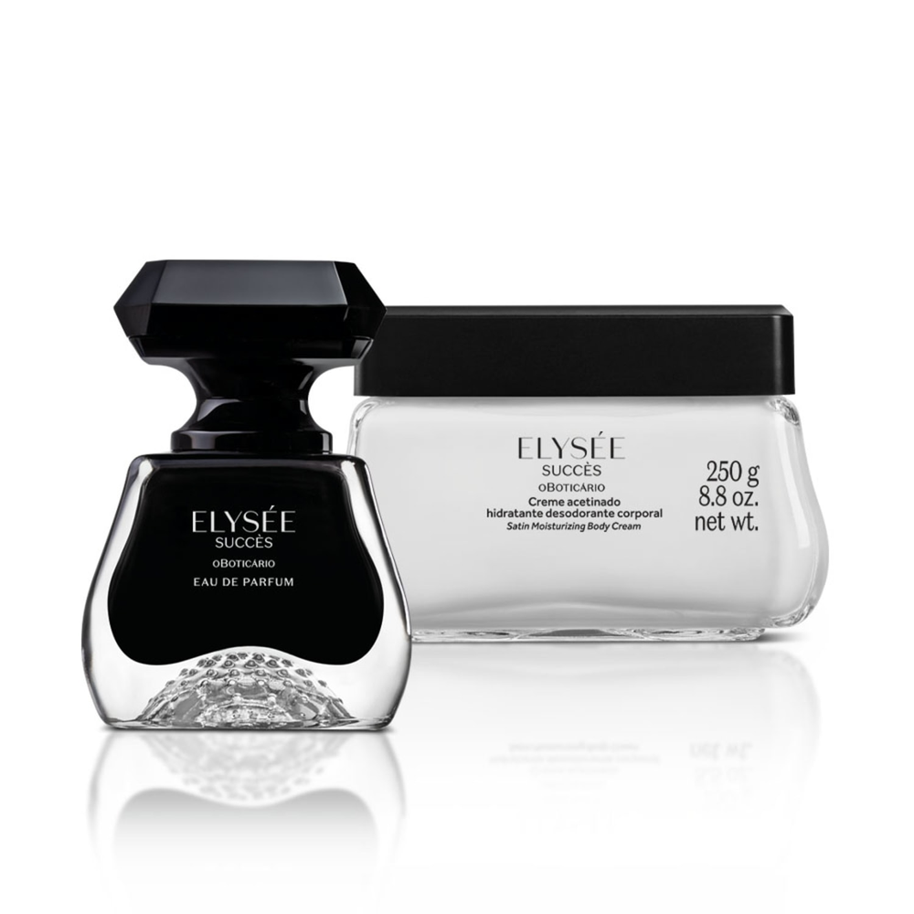 Combo Elyseé Succès: Eau de Parfum 50ml + Creme Acetinado 250g Combo Elyseé Succès: Eau de Parfum 50ml + Creme Acetinado 250g