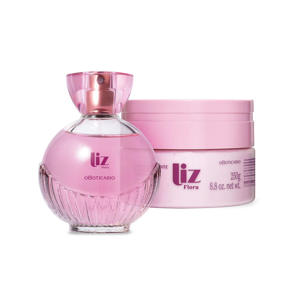 Combo Presente Liz Flora: Desodorante Colônia 100ml + Hidratante Desodorante 250g Combo Presente Liz Flora: Desodorante Colônia 100ml + Hidratante Desodorante 250g