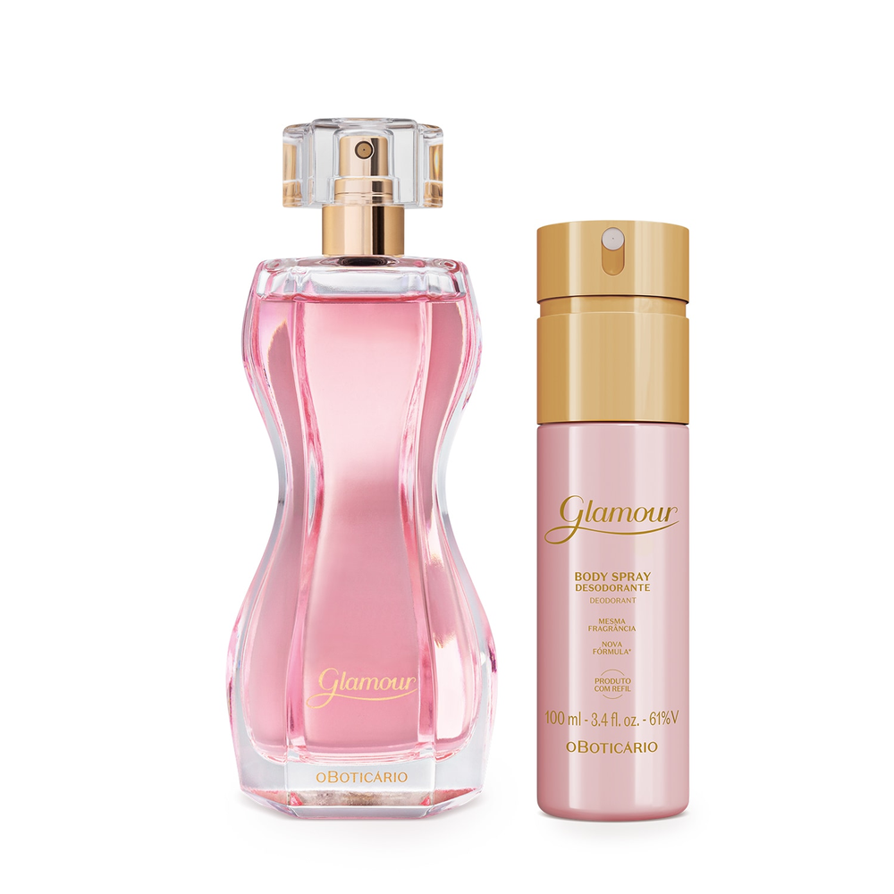 Combo Glamour: Desodorante Colônia 75ml + Body Spray 100ml Combo Glamour: Desodorante Colônia 75ml + Body Spray 100ml