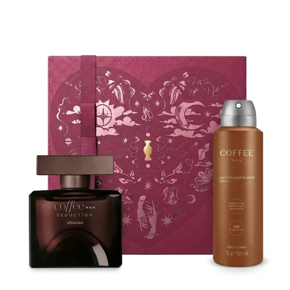Combo Presente Dia dos Namorados Coffee Man Seduction: Desodorante Colônia 100ml + Desodorante Antitranspirante 125ml Combo Presente Dia dos Namorados Coffee Man Seduction: Desodorante Colônia 100ml + Desodorante Antitranspirante 125ml