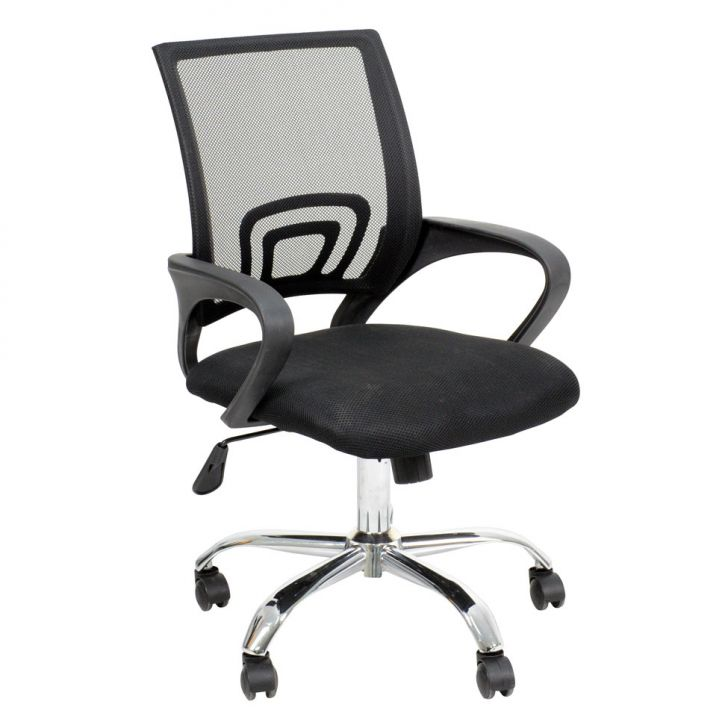 Cadeira De Escritório Secretária Giratória New Java Preta Cadeira De Escritório Secretária Giratória New Java Preta