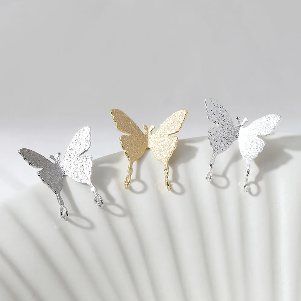 4PCS Dainty Butterfly Ear Studs Jewelry Making Earrings Components DIY Brass 14k Gold Plated Accessories 17*16mm 4PCS Dainty Butterfly Ear Studs Jewelry Making Earrings Components DIY Brass 14k Gold Plated Accessories 17*16mm