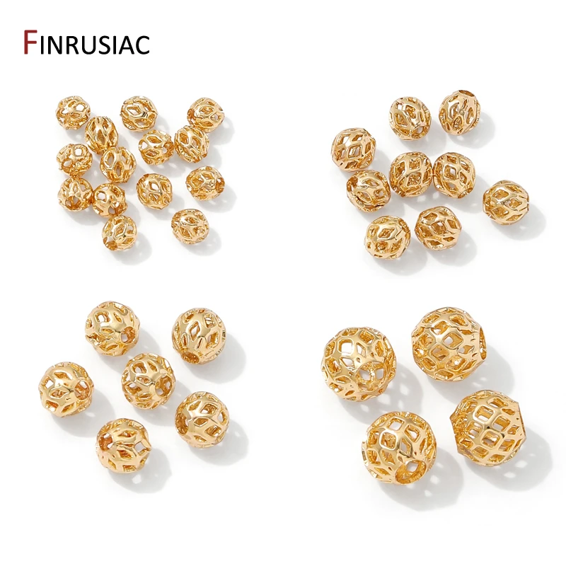 4/5/6/8mm 14K Gold Plated Hollow Round Spacer Beads,Brass Separators Beads For DIY Bracelet Making,Supplies For Jewelry 4/5/6/8mm 14K Gold Plated Hollow Round Spacer Beads,Brass Separators Beads For DIY Bracelet Making,Supplies For Jewelry