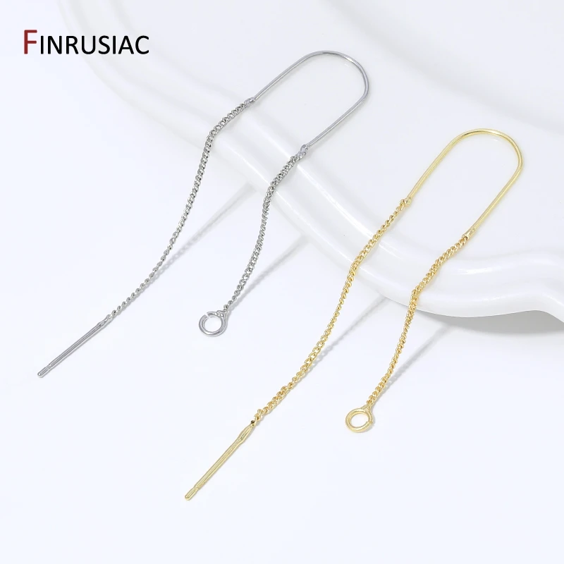 18K Gold Plated Brass Long Tassel Chain Drop Sticker Dangle Earrings Ear Line,Ear Wire Earrings Findings,DIY Jewelry Accessories 18K Gold Plated Brass Long Tassel Chain Drop Sticker Dangle Earrings Ear Line,Ear Wire Earrings Findings,DIY Jewelry Accessories