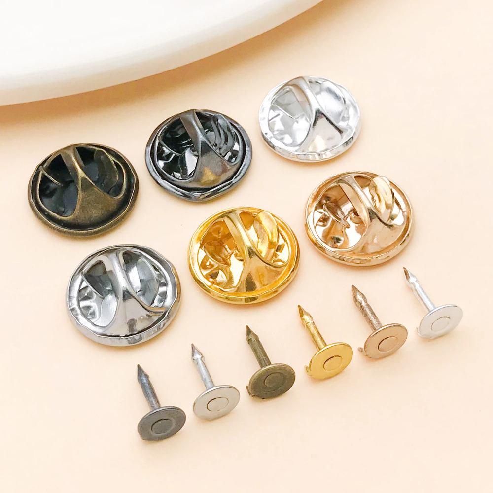 50pcs 8mm 11mm Pin+ Back Stabbing Brooch Pin Settings Flat Base Brooch Pins Butterfly Clasp DIY Jewelry Making Accessories 50pcs 8mm 11mm Pin+ Back Stabbing Brooch Pin Settings Flat Base Brooch Pins Butterfly Clasp DIY Jewelry Making Accessories