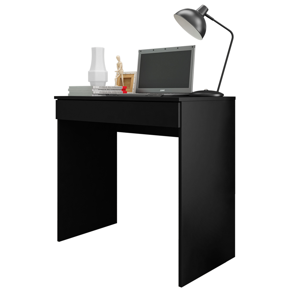 Mesa Escrivaninha Para Notebook Home Office Allexa 80cm com 01 Gaveta Preto - Desk Design Mesa Escrivaninha Para Notebook Home Office Allexa 80cm com 01 Gaveta Preto - Desk Design