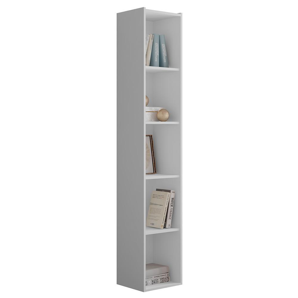 Estante Livreiro Janaina com Prateleiras Branco - AJL Móveis Estante Livreiro Janaina com Prateleiras Branco - AJL Móveis