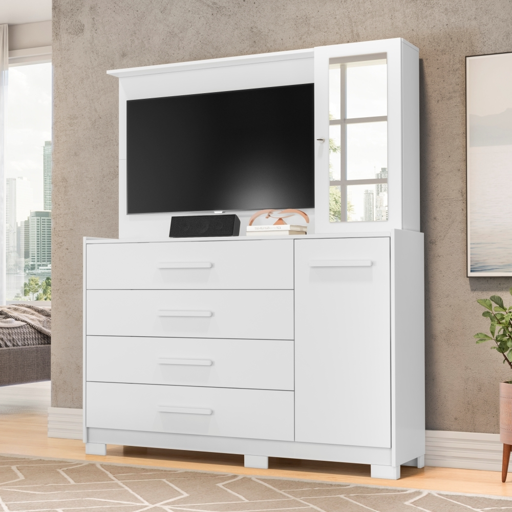 Gaveteiro Vienna Branco Liso 2 Portas Gaveteiro Vienna Branco Liso 2 Portas