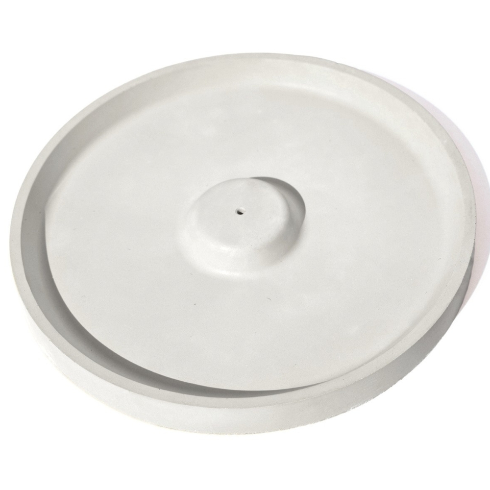 Porta Incenso Artesanal Redondo Liso 15cm em Cimento - Branco Porta Incenso Artesanal Redondo Liso 15cm em Cimento - Branco