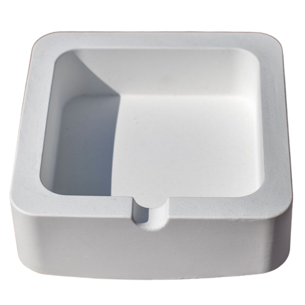 Cinzeiro Quadrado 9cm Aleta Artesanal Em Cimento - Branco Cinzeiro Quadrado 9cm Aleta Artesanal Em Cimento - Branco