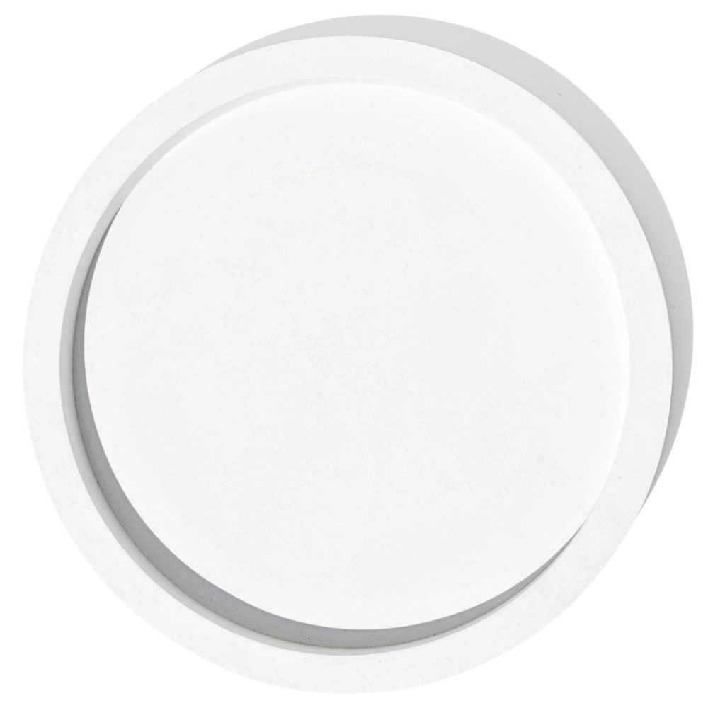 Bandeja Decorativa Redonda 29cm em Cimento Artesanal - Branco Bandeja Decorativa Redonda 29cm em Cimento Artesanal - Branco