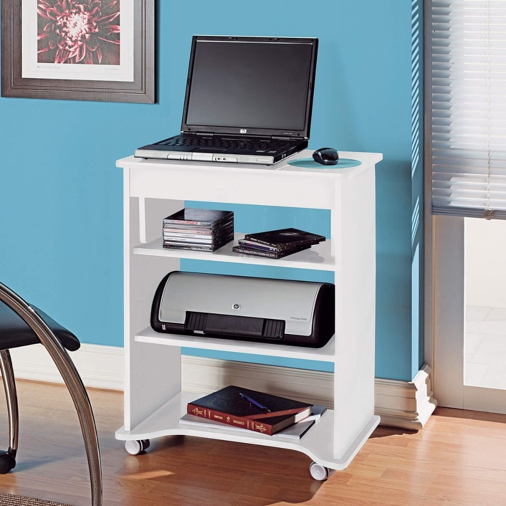 Mesa Escrivaninha para Notebook com Tampo Portátil - Branco Mesa Escrivaninha para Notebook com Tampo Portátil - Branco