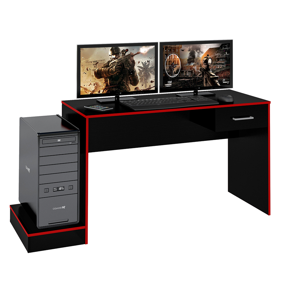 Mesa Gamer Player One Preta e Vermelha Mesa Gamer Player One Preta e Vermelha
