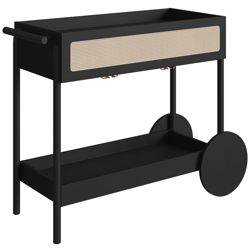 Carrinho Bar Porta Taças 112 CM Pes Madeira Oslo 27964 Nero Artesano Carrinho Bar Porta Taças 112 CM Pes Madeira Oslo 27964 Nero Artesano
