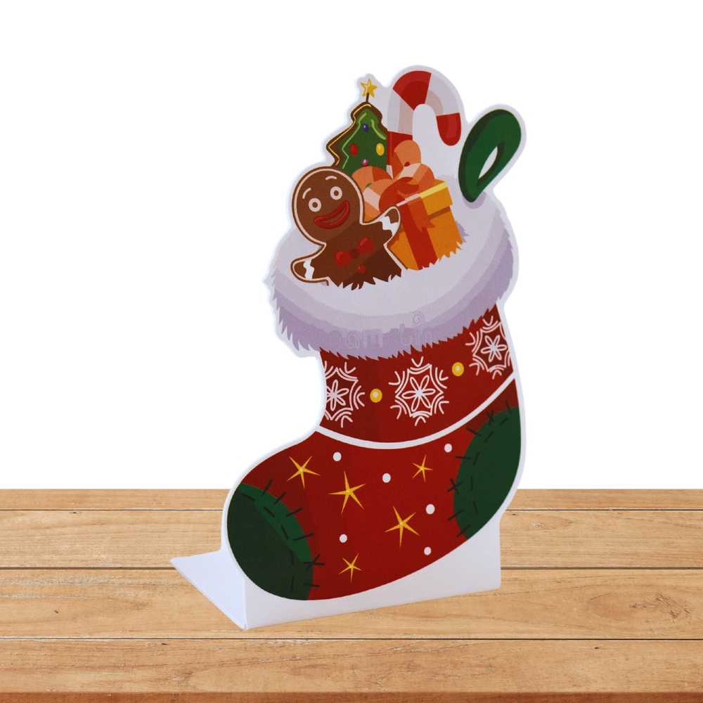 Display de Mesa Natal Bota Enfeite Decorativo 24x15 cm Display de Mesa Natal Bota Enfeite Decorativo 24x15 cm