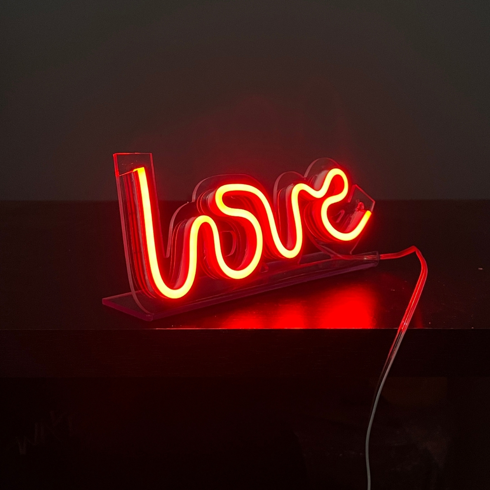 Painel Neon Led Love Letreiro de Mesa Decoração Acrílico Painel Neon Led Love Letreiro de Mesa Decoração Acrílico