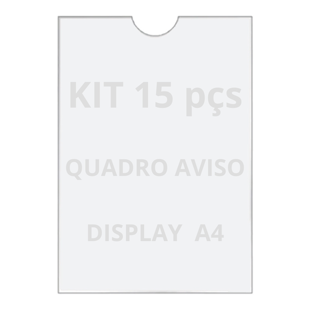 Quadro De Aviso A4 Display De Parede Acrílico Ps Kit 15 Pçs Quadro De Aviso A4 Display De Parede Acrílico Ps Kit 15 Pçs