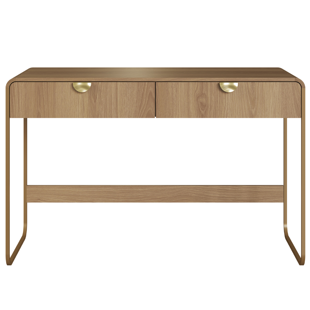Escrivaninha Organico 2 Gavetas 125 cm 28067 Hanover Dourado Artesano