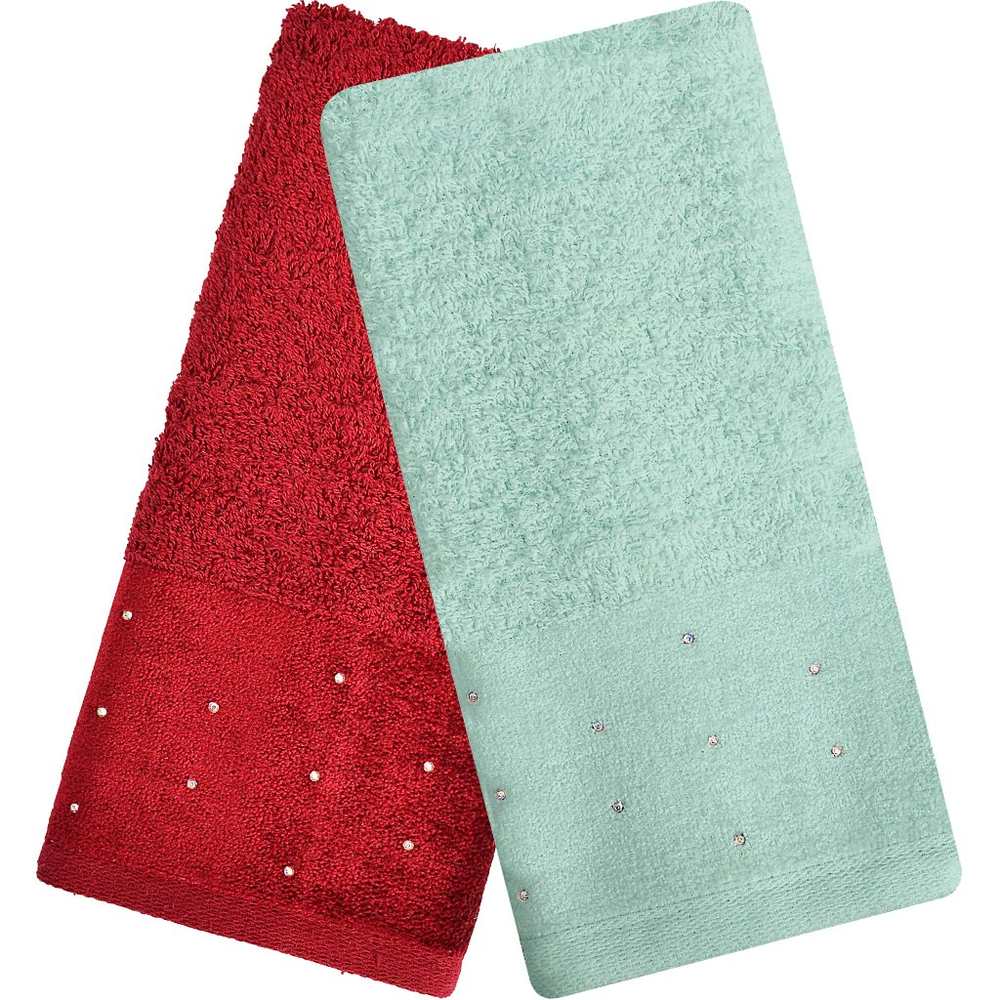 Kit 3 Toalha Lavabo Cristal Natalina 30x50cm Burgundy/Mar Mediterrâneo Kit 3 Toalha Lavabo Cristal Natalina 30x50cm Burgundy/Mar Mediterrâneo
