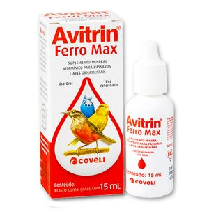 Complexo Vitamínico Pássaros Avitrin Ferro - 15 ml Complexo Vitamínico Pássaros Avitrin Ferro - 15 ml