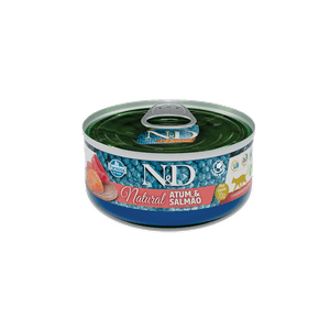 Ração Úmida N&D Natural Gatos Adultos Atum e Salmão - 70 g Ração Úmida N&D Natural Gatos Adultos Atum e Salmão - 70 g