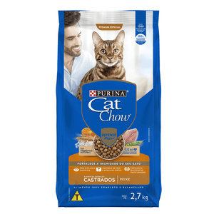 Ração Cat Chow Castrados Peixe Ração Cat Chow Castrados Peixe
