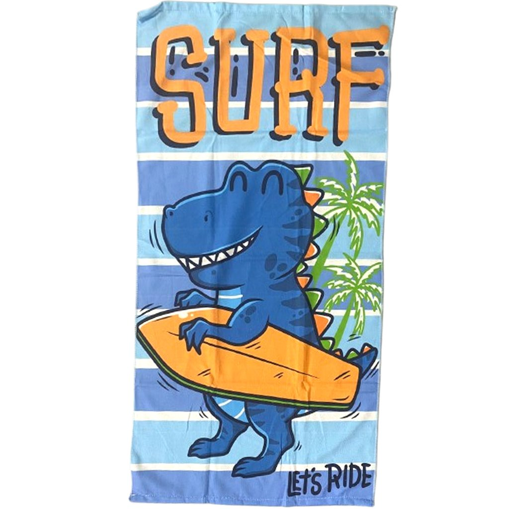 Toalha de Praia Infantil Summer Microfibra Anti Areia 60x110cm Dino Surf Toalha de Praia Infantil Summer Microfibra Anti Areia 60x110cm Dino Surf