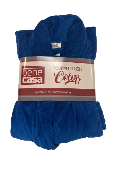 Roupão Plush Colors com Bolso Gola Xale Roupão Plush Colors com Bolso Gola Xale
