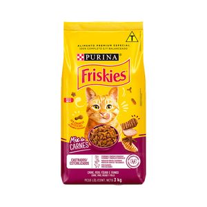 Ração Friskies Gatos Adultos Castrados Mix de Carne Ração Friskies Gatos Adultos Castrados Mix de Carne