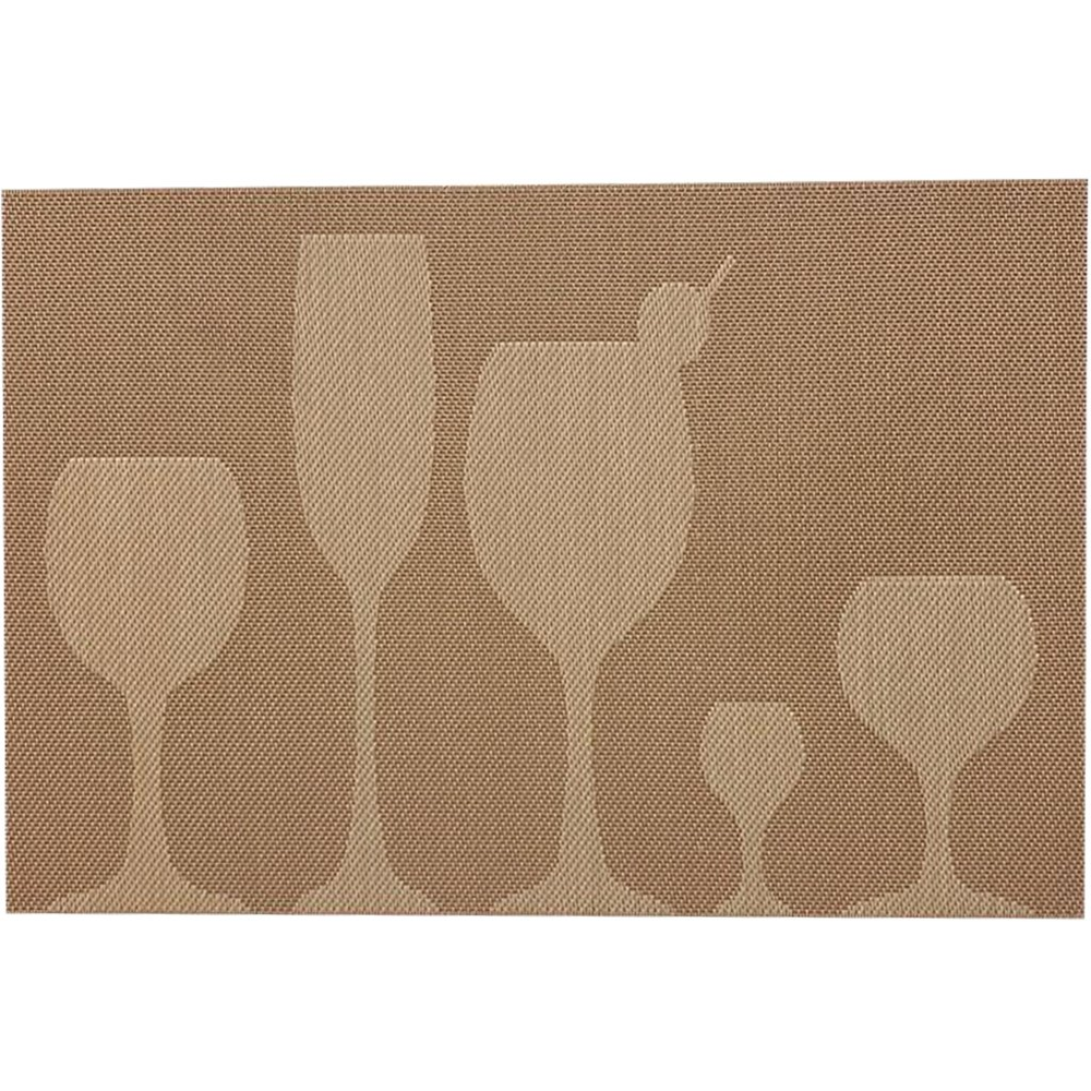 Jogo 2 Americano Tramex de Mesa 45x30cm Copos Bege Jogo 2 Americano Tramex de Mesa 45x30cm Copos Bege