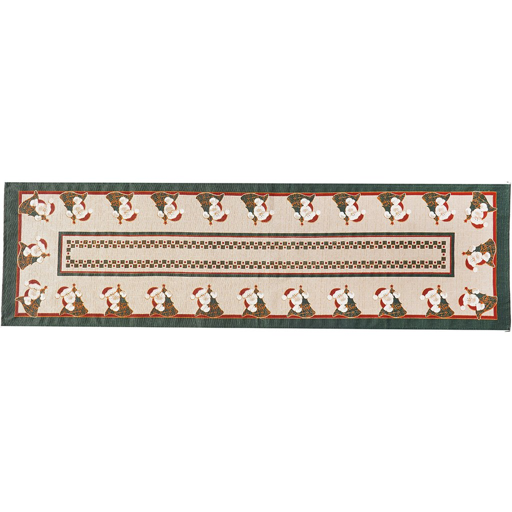 Trilho de Mesa Linhão Natalino 40x140cm Verde Papai Noel Trilho de Mesa Linhão Natalino 40x140cm Verde Papai Noel