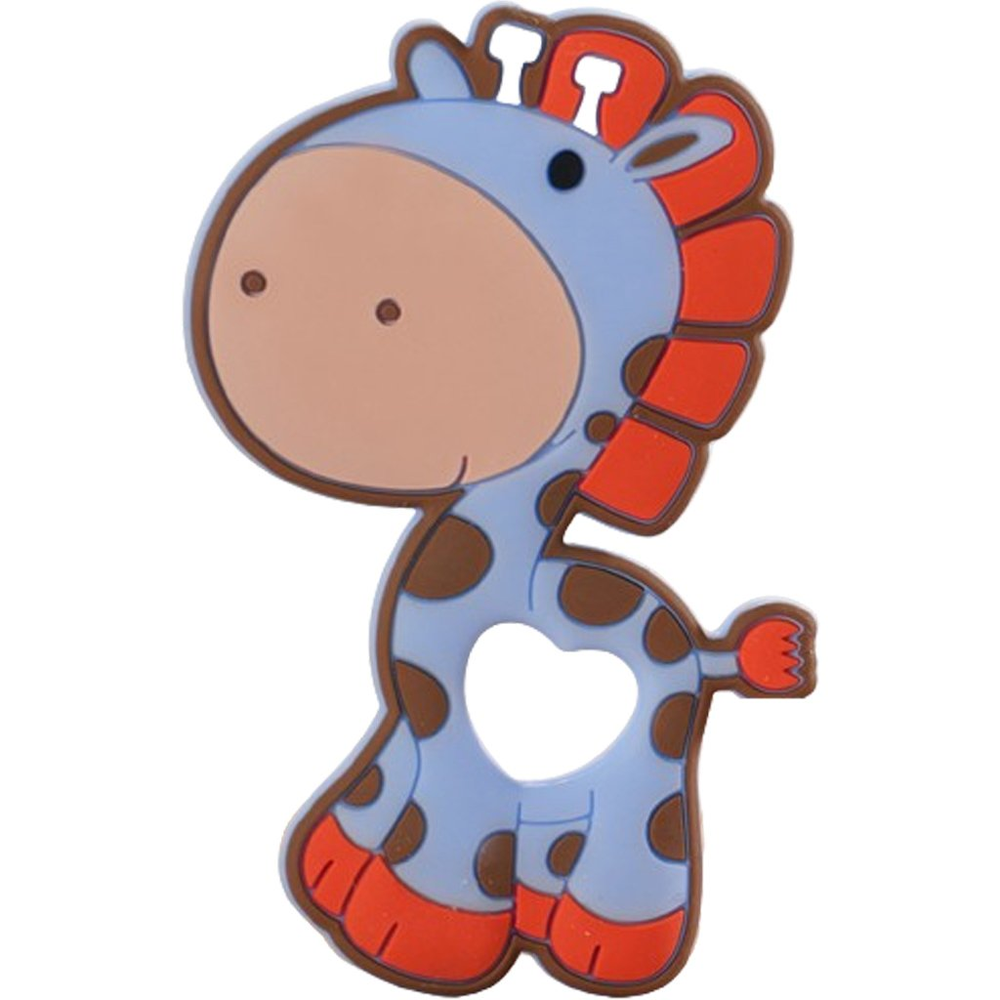 Mordedor Girafa Funny para Bebê de Silicone 7,03x6,55x0,83cm Azul Mordedor Girafa Funny para Bebê de Silicone 7,03x6,55x0,83cm Azul