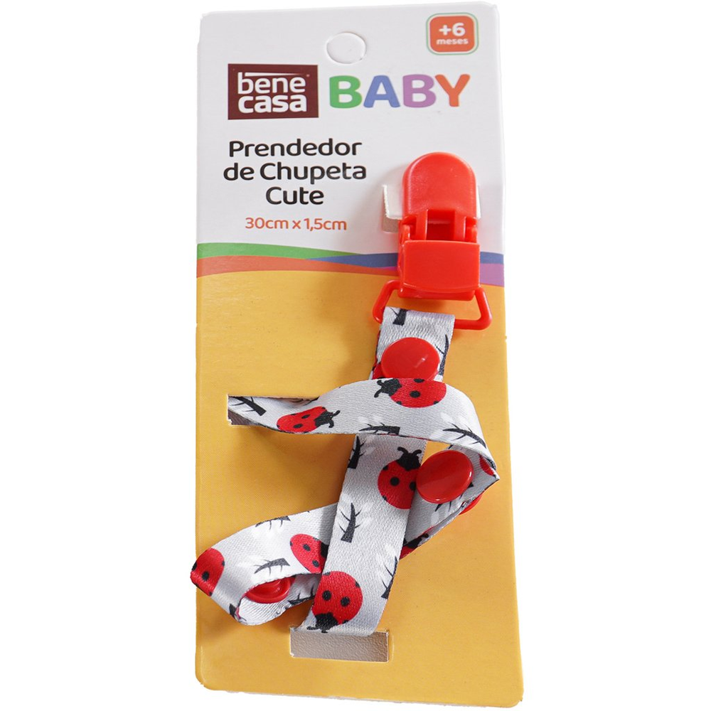 Prendedor de Chupeta Cute 30x1,5cm Vermelho Prendedor de Chupeta Cute 30x1,5cm Vermelho