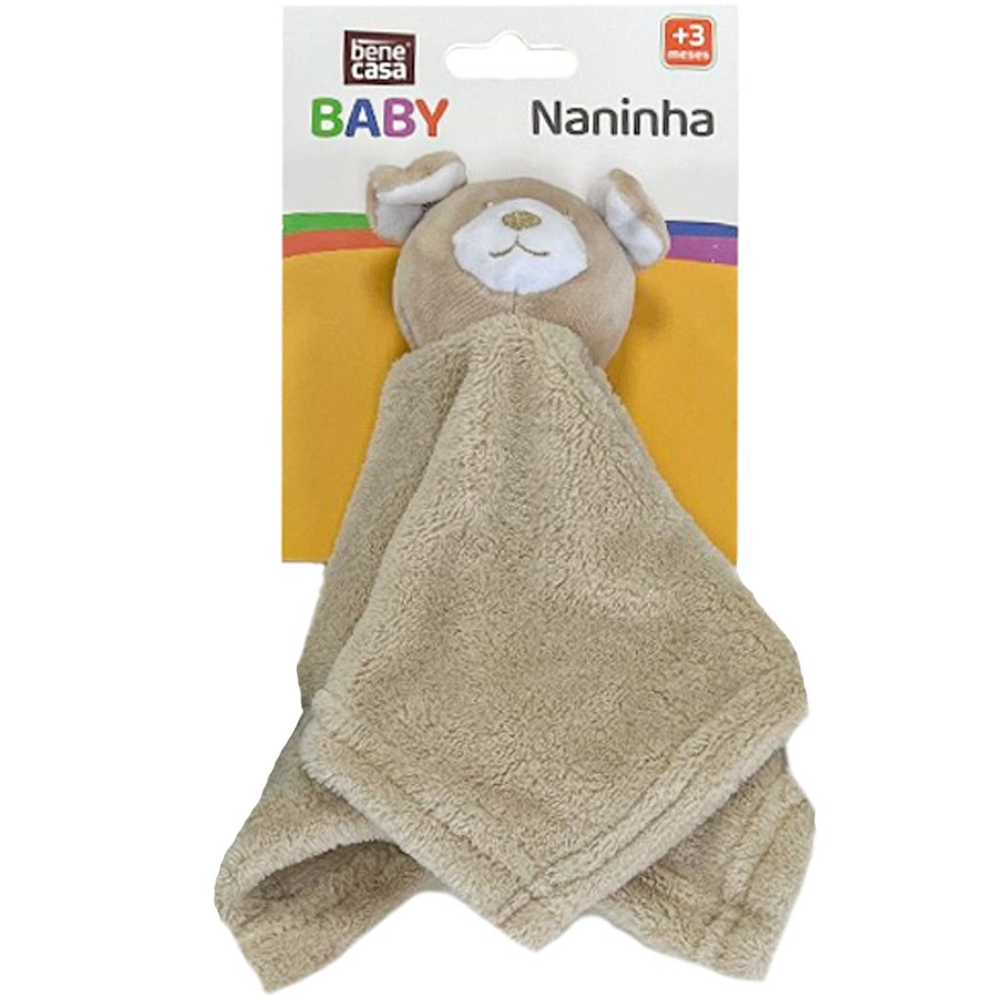 Naninha para Bebê Soninho Encantado 27x27cm Urso Marrom Naninha para Bebê Soninho Encantado 27x27cm Urso Marrom