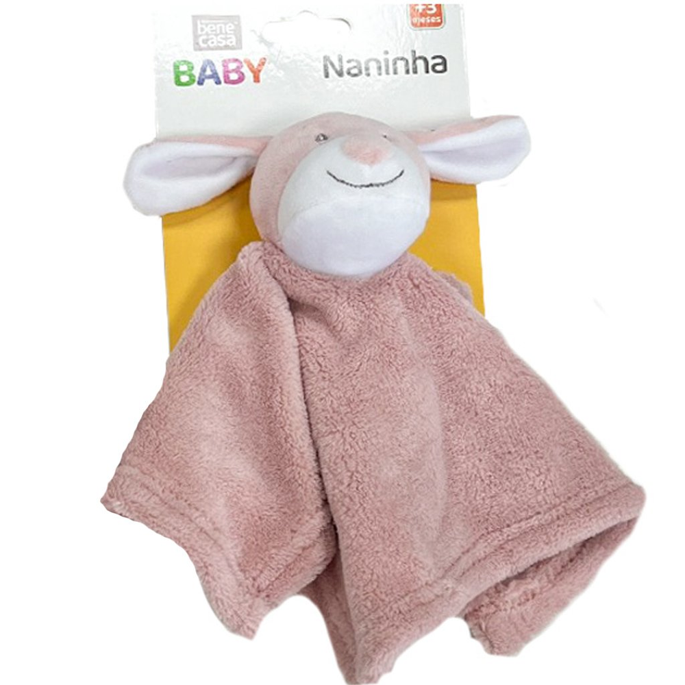 Naninha para Bebê Soninho Encantado 27x27cm Cachorro Rosa Naninha para Bebê Soninho Encantado 27x27cm Cachorro Rosa