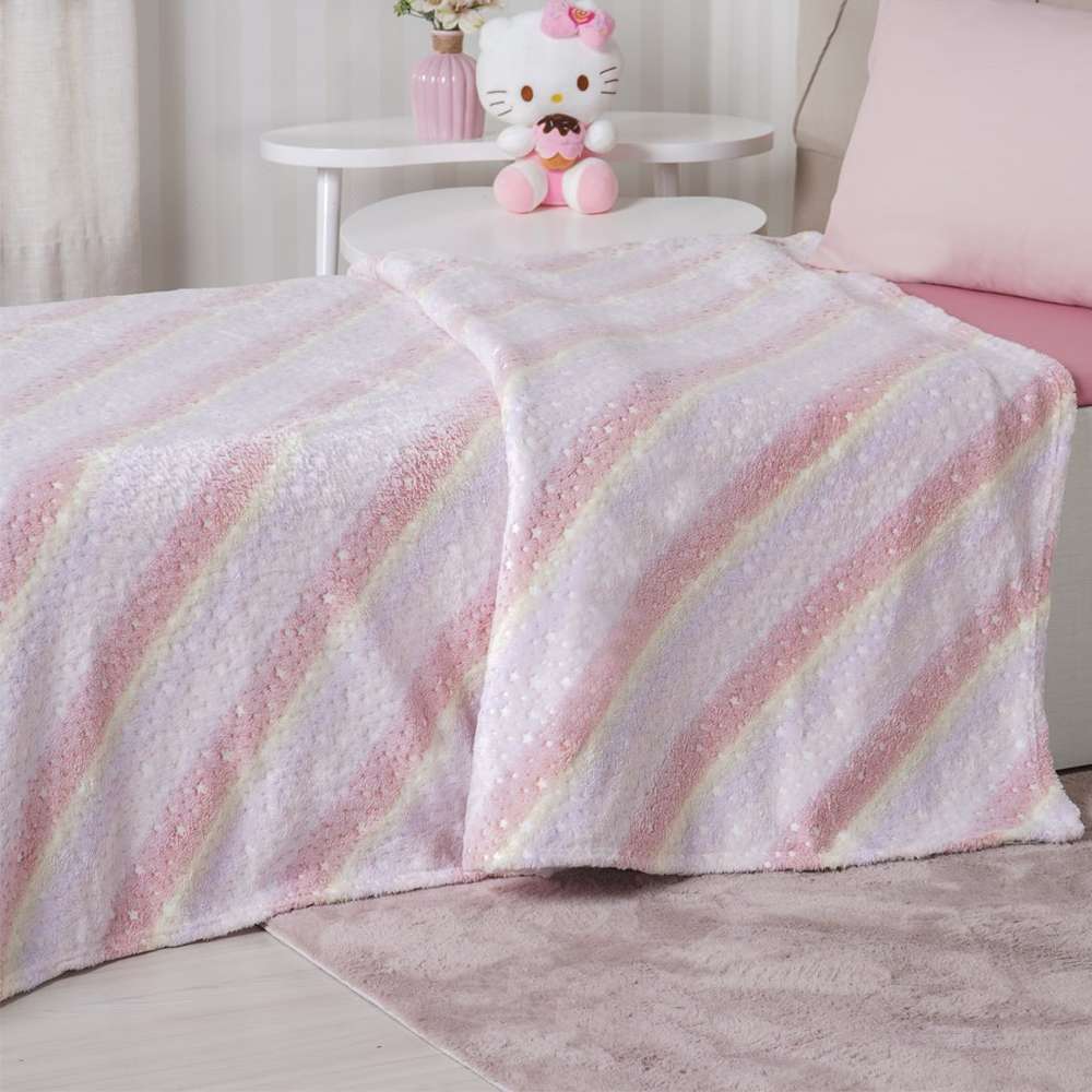 Manta Solteiro Candy Brilha no Escuro 150x220 Super Macia Rainbow Manta Solteiro Candy Brilha no Escuro 150x220 Super Macia Rainbow