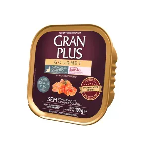 Ração Úmida GranPlus Gatos Adultos Castrados Patê Gourmet Anti Bolas de Pelo Salmão - 100 g Ração Úmida GranPlus Gatos Adultos Castrados Patê Gourmet Anti Bolas de Pelo Salmão - 100 g