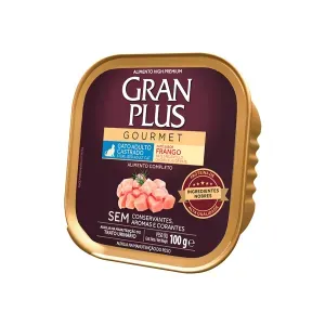 Ração Úmida GranPlus Gatos Adultos Castrados Patê Gourmet Frango - 100 g Ração Úmida GranPlus Gatos Adultos Castrados Patê Gourmet Frango - 100 g