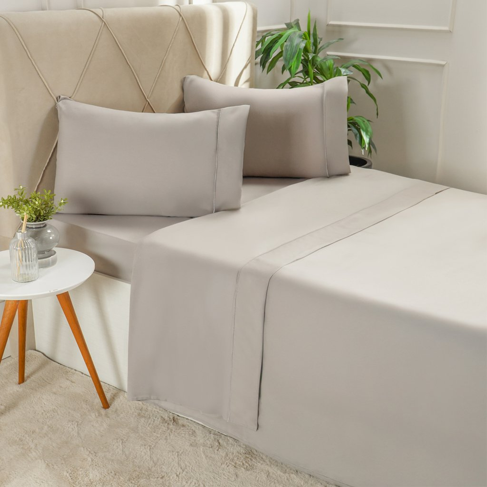 Jogo de Cama Solteiro Serenitá 3 Pçs Bordado Festonê 88x188x30cm Roccia Jogo de Cama Solteiro Serenitá 3 Pçs Bordado Festonê 88x188x30cm Roccia